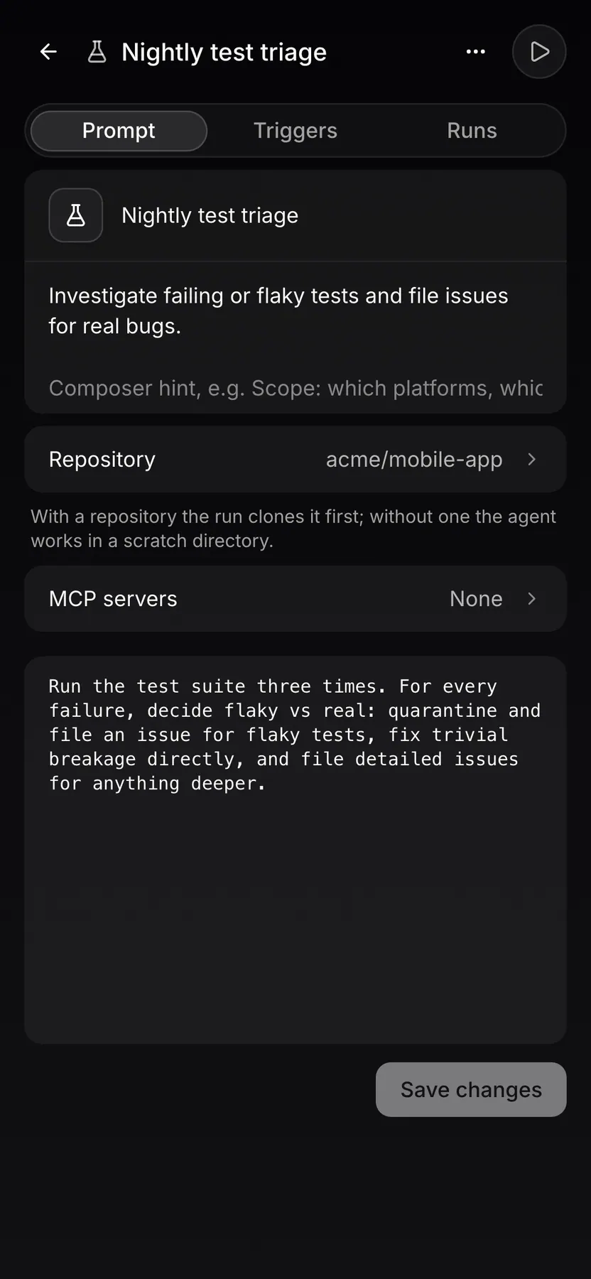 Action on Web mobile