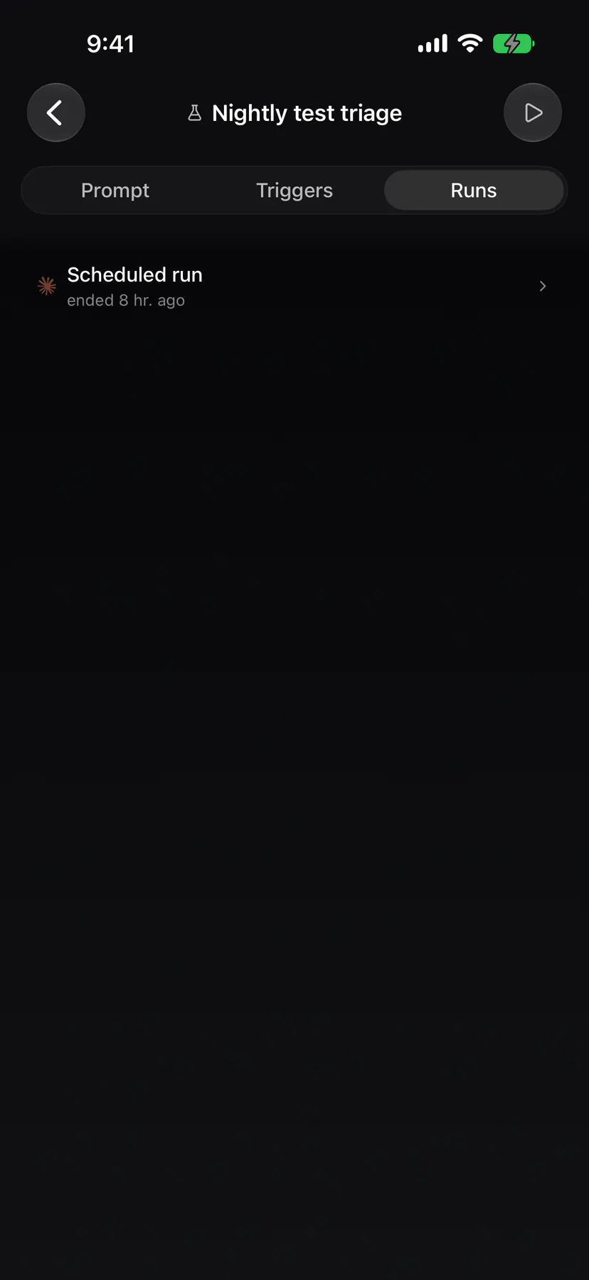 Action runs on iOS