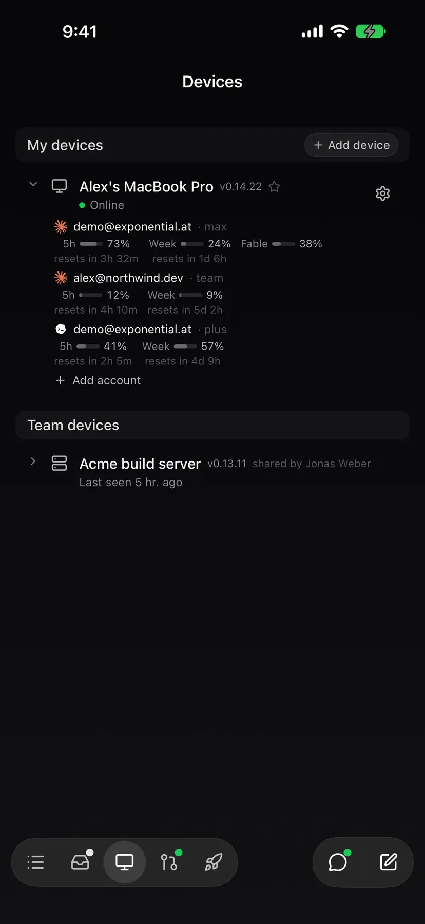 Devices on iOS