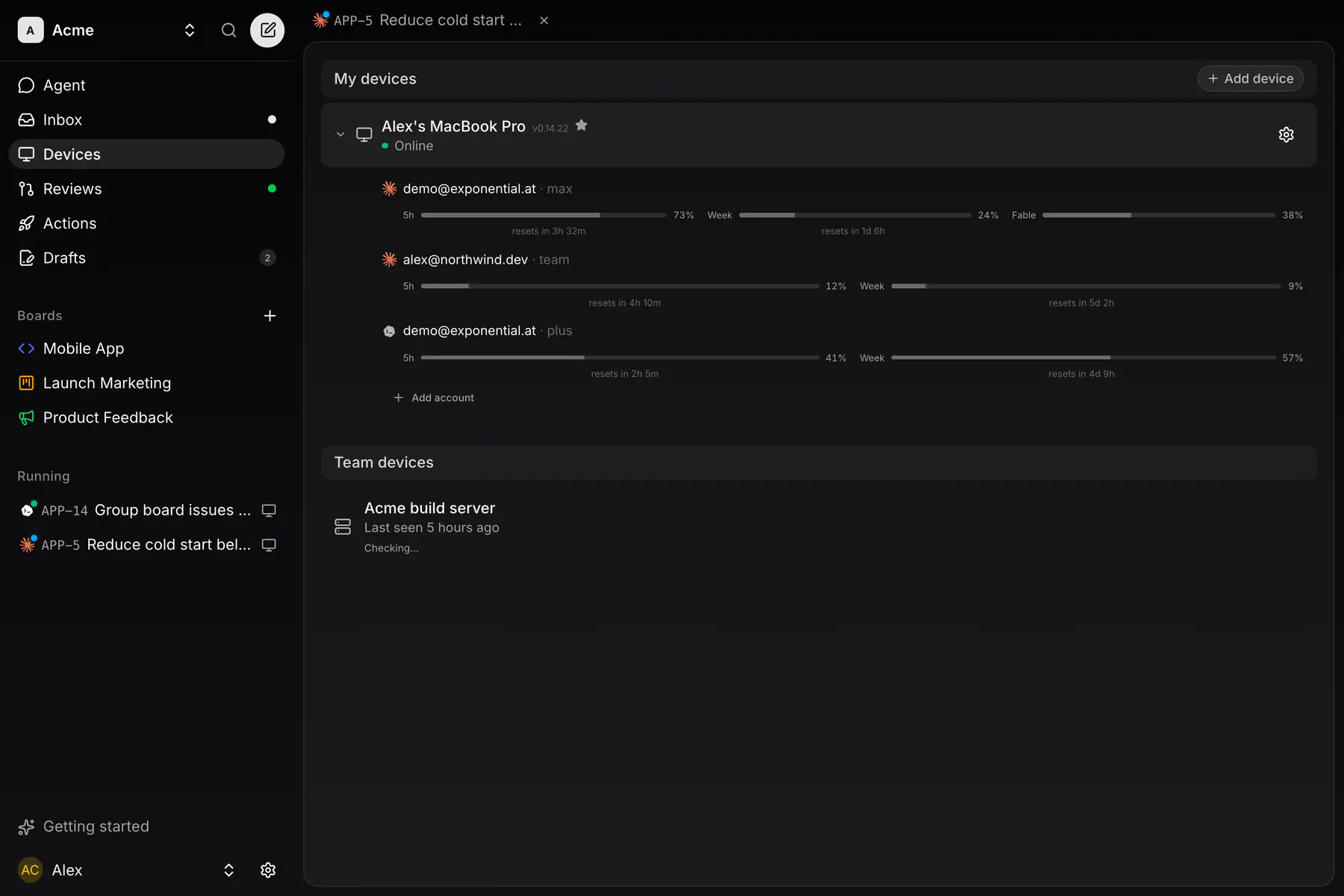Devices on Web