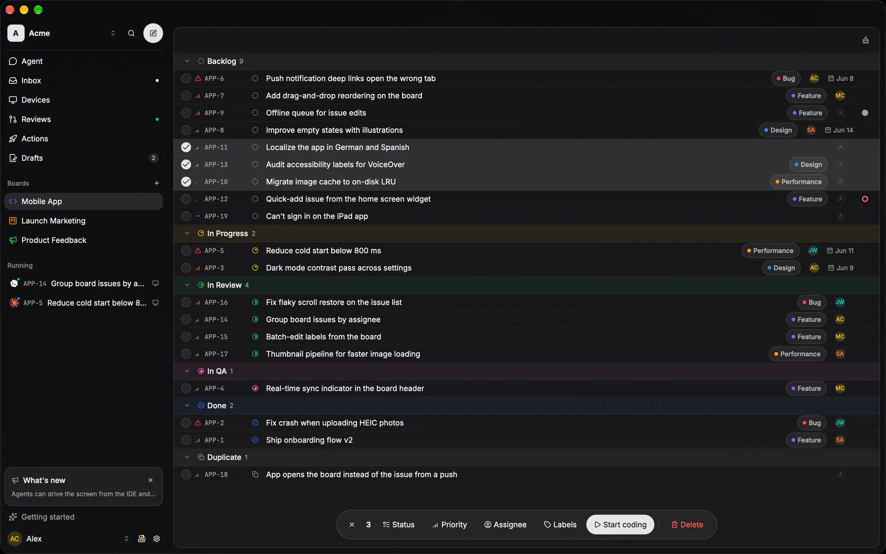 Bulk edit on Desktop