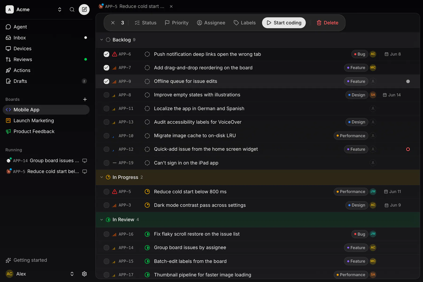 Bulk edit on Web