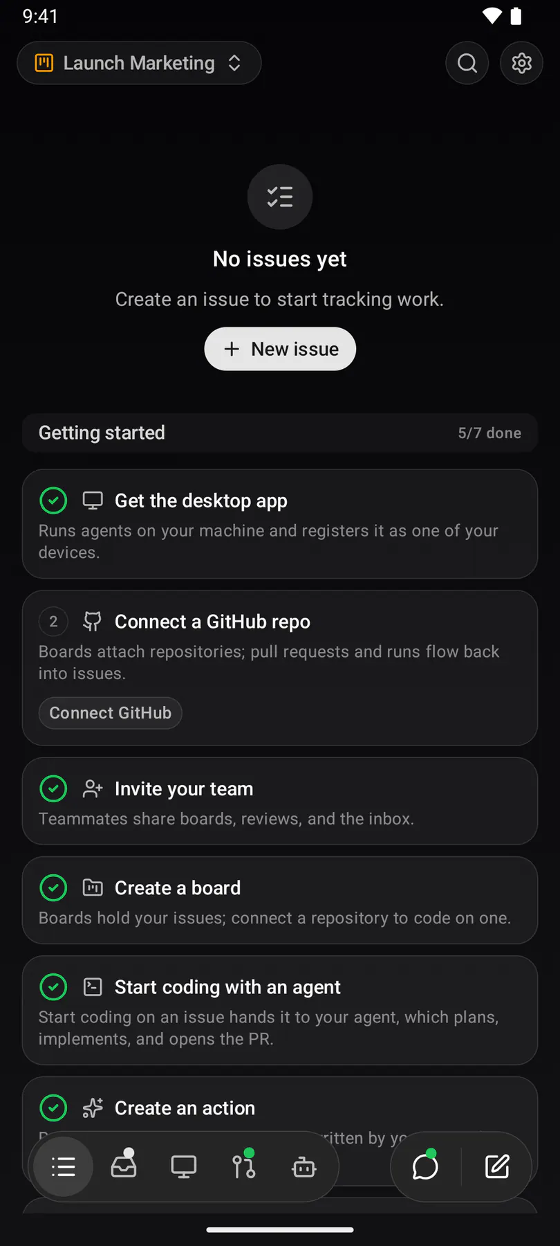 Empty board on Android