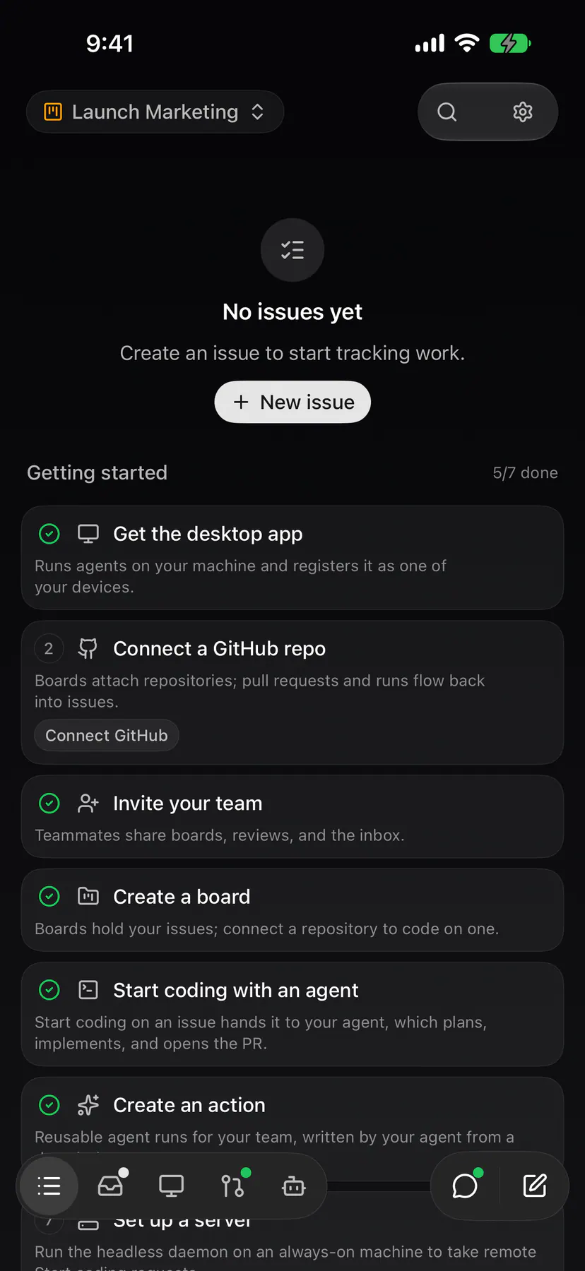 Empty board on iOS
