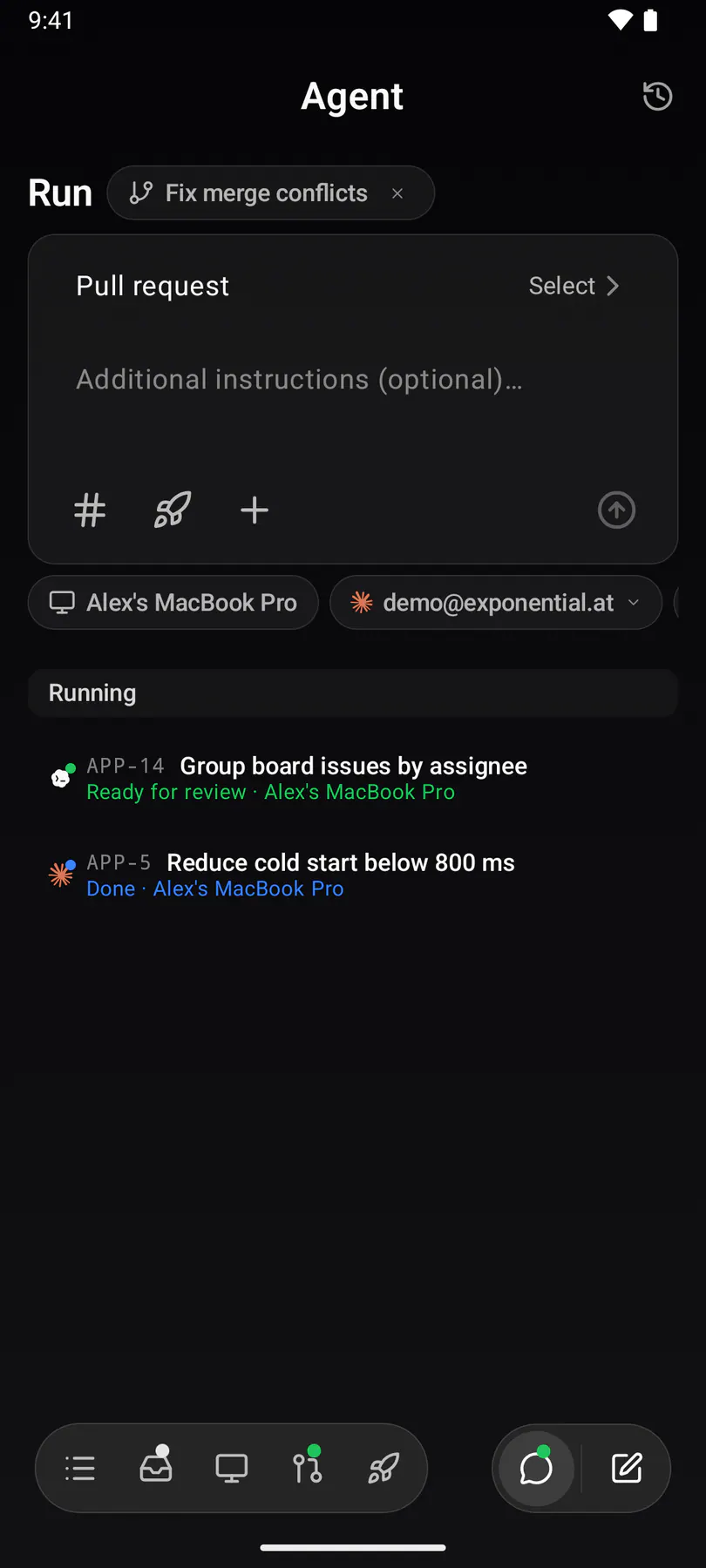 Agent · Action on Android