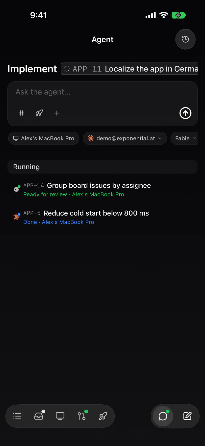 Agent · Issues on iOS