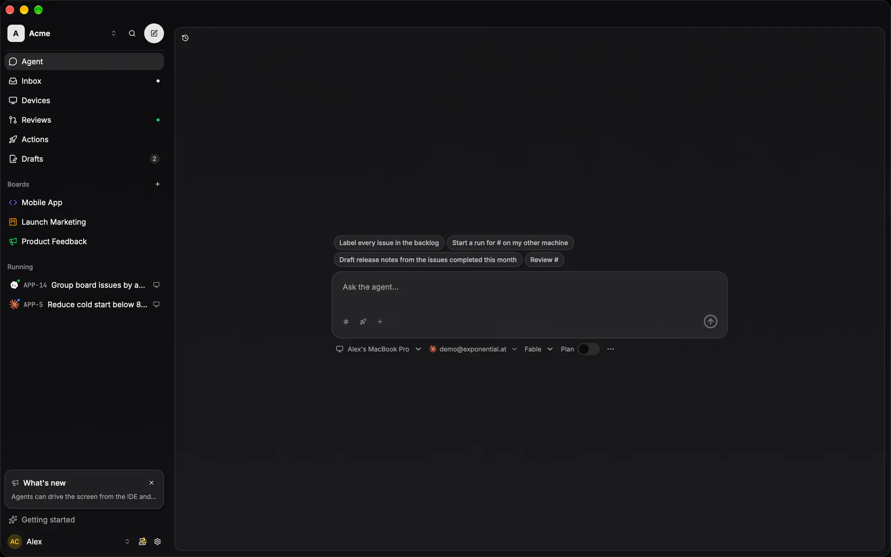 Agent on Desktop
