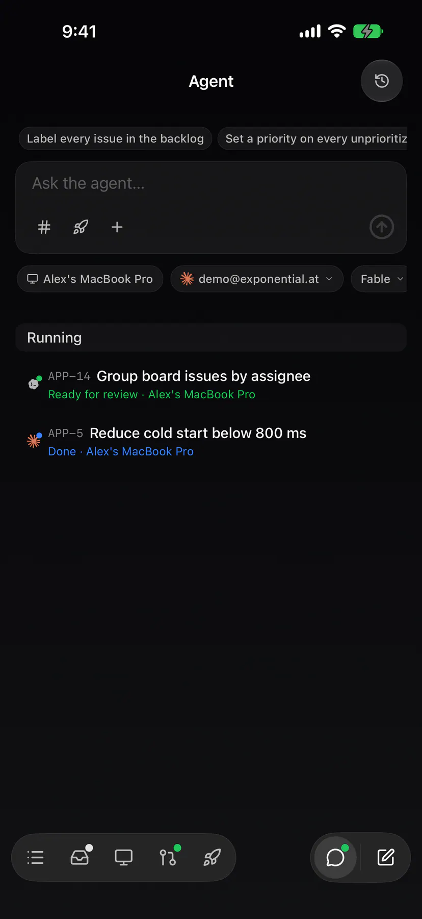 Agent on iOS