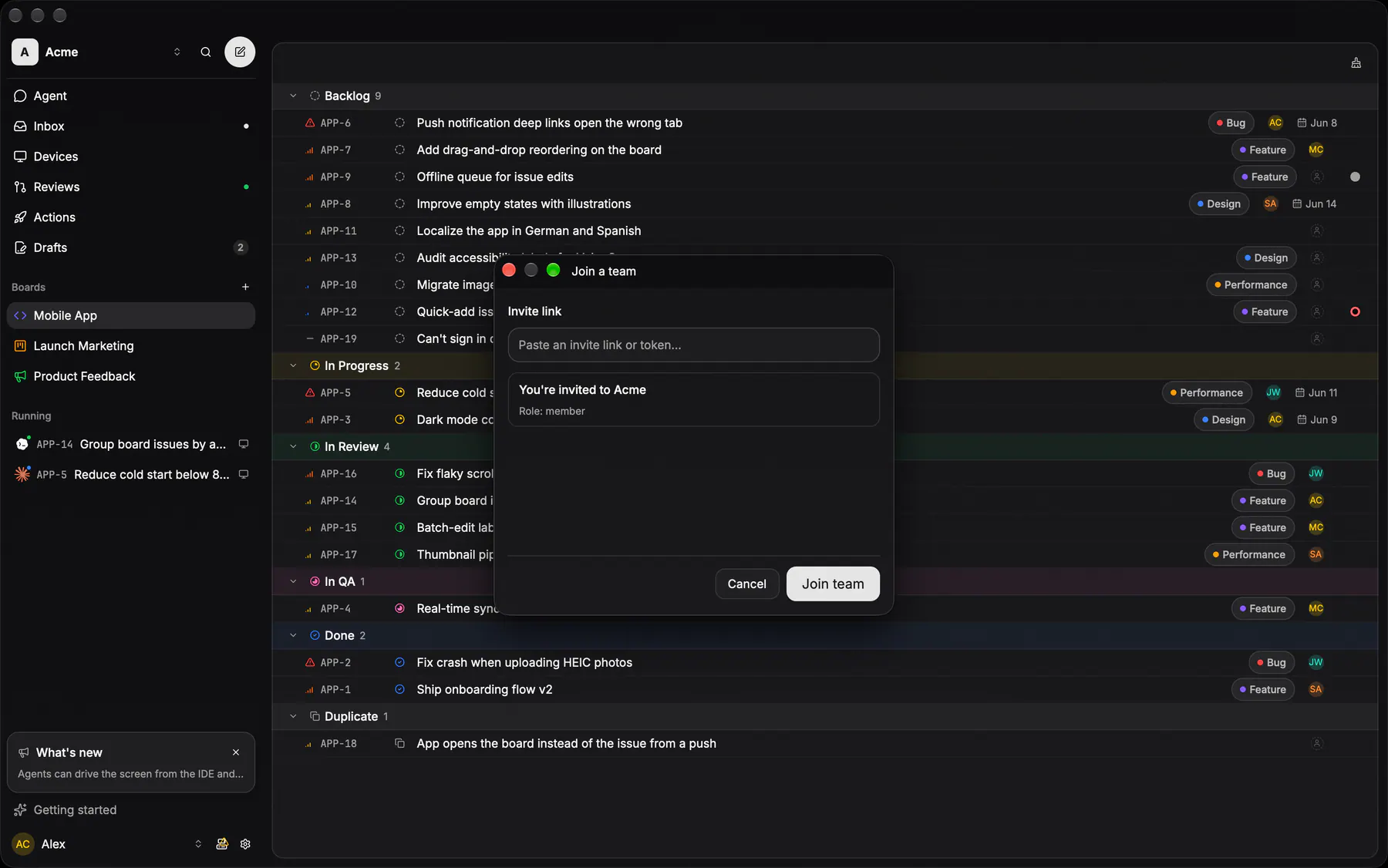 Accept an invite on Desktop