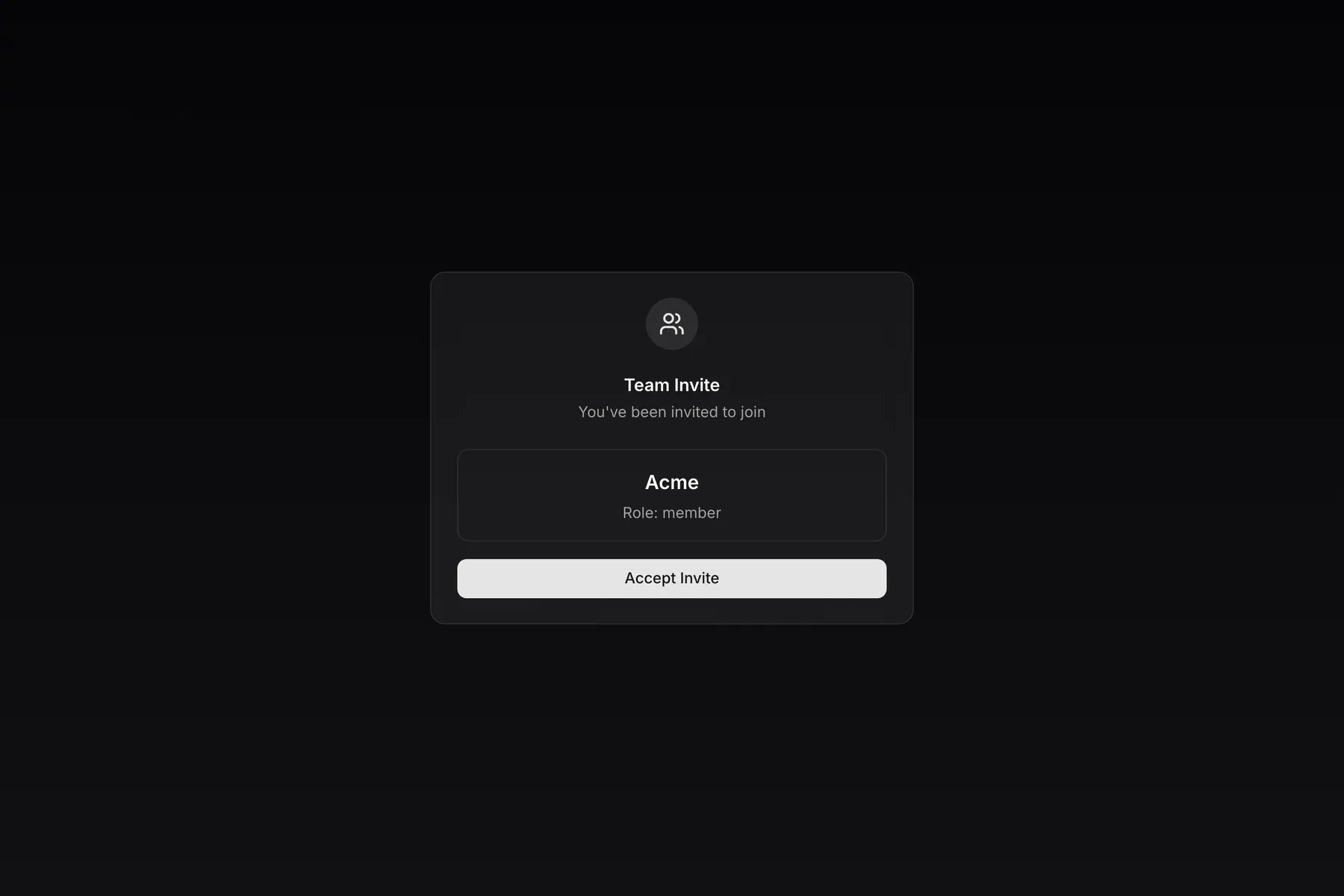 Accept an invite on Web