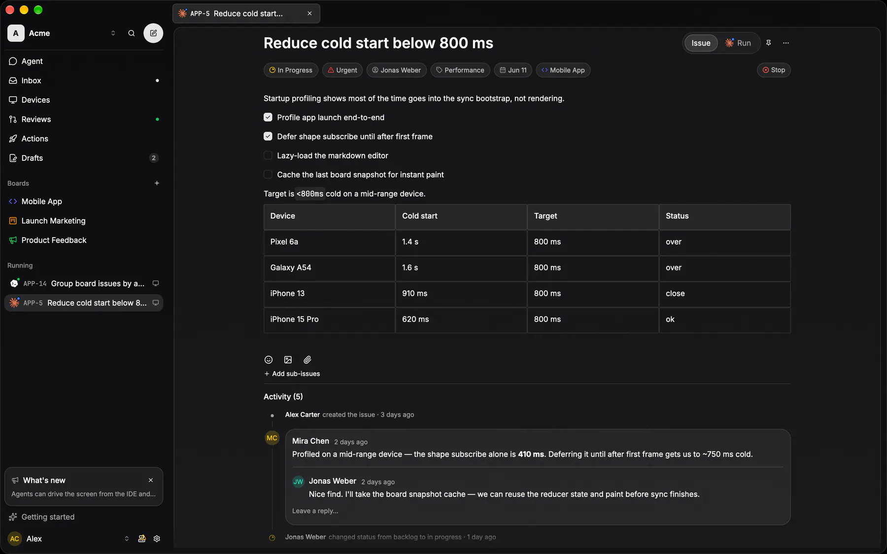 Issue comments on Desktop