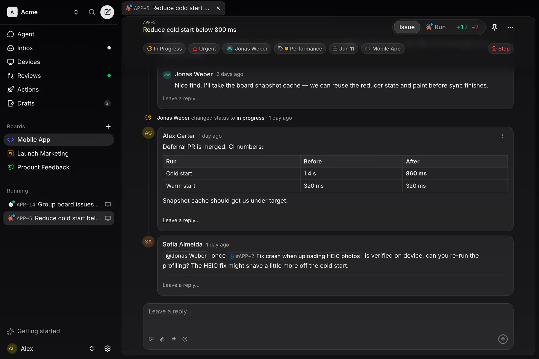 Issue comments on Web