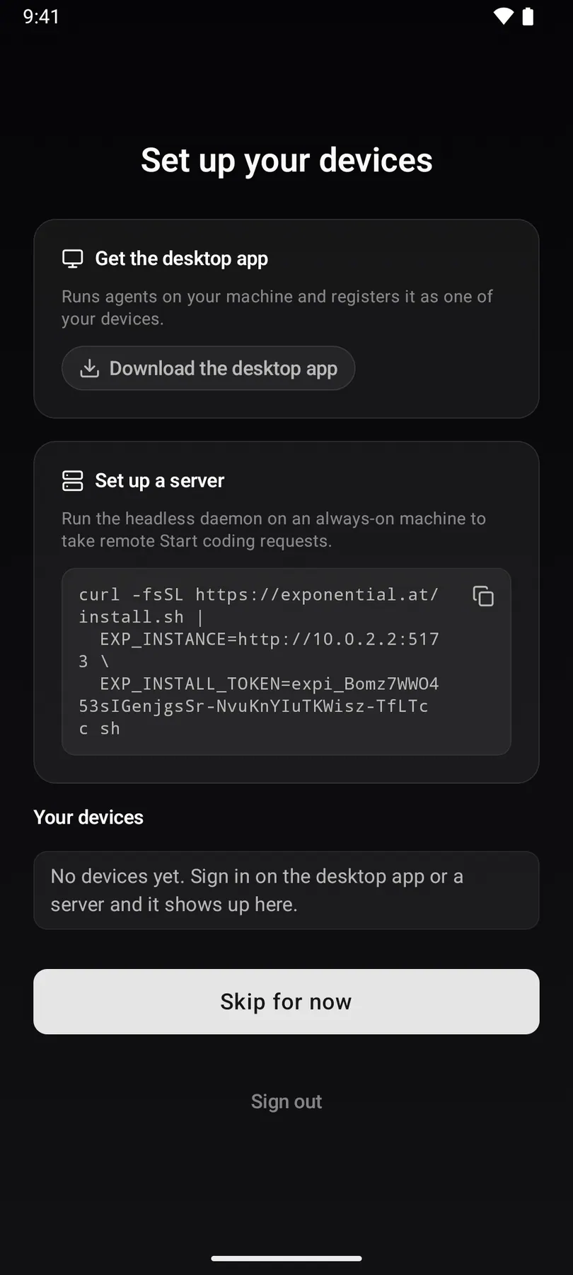 Onboarding · Set up devices on Android