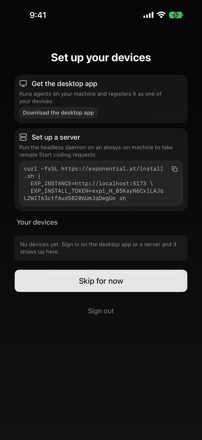 Onboarding · Set up devices on iOS