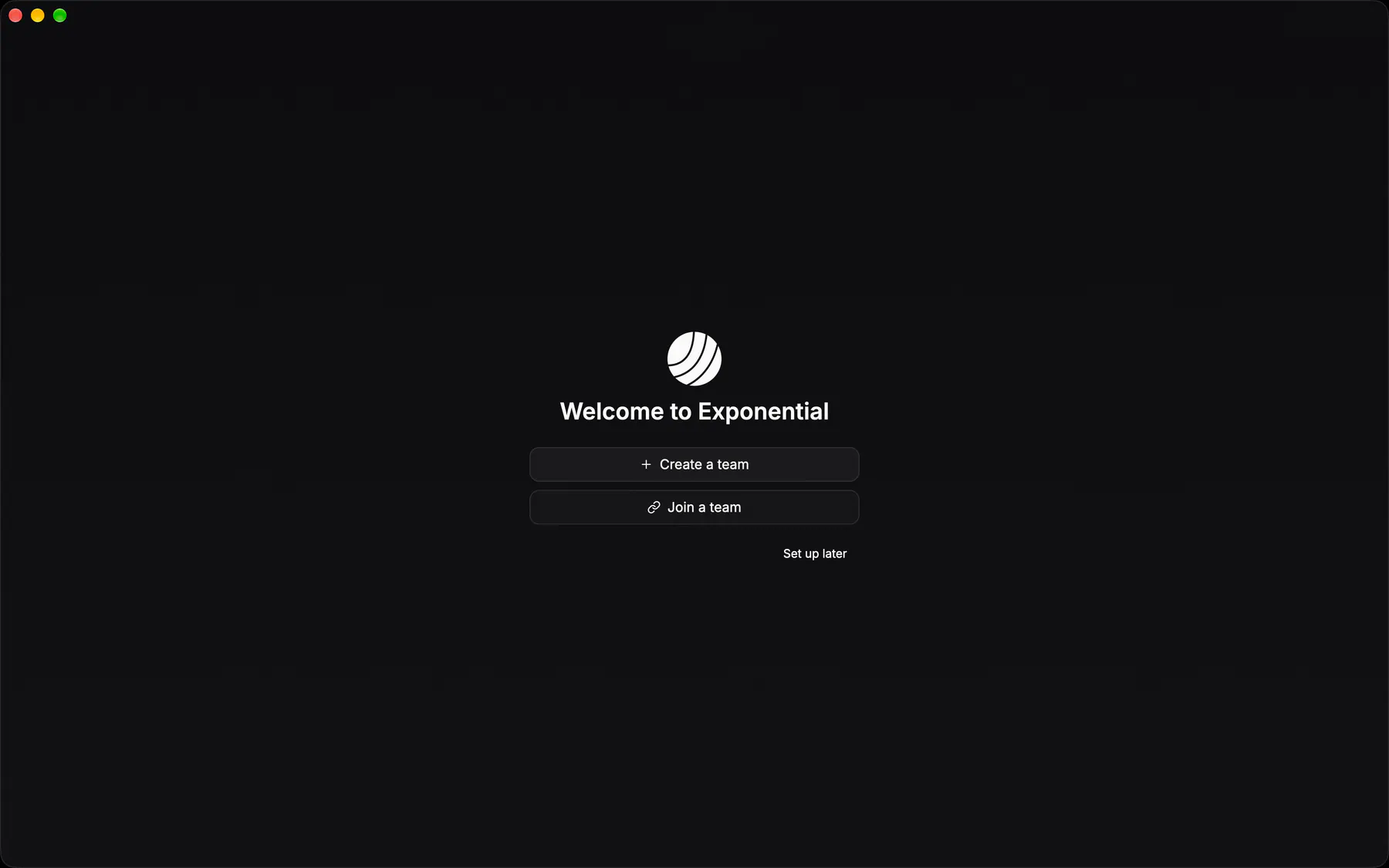 Create / join team on Desktop