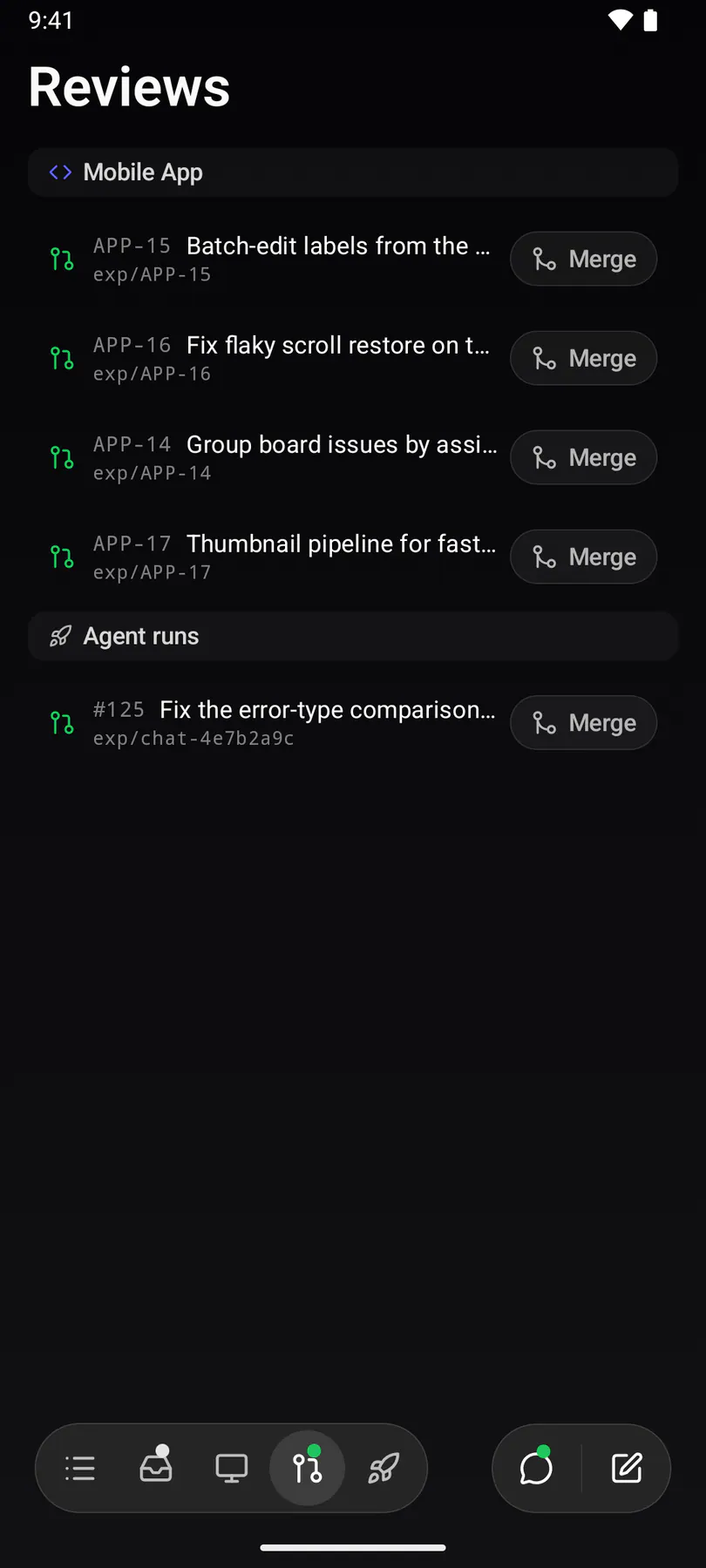 Reviews on Android