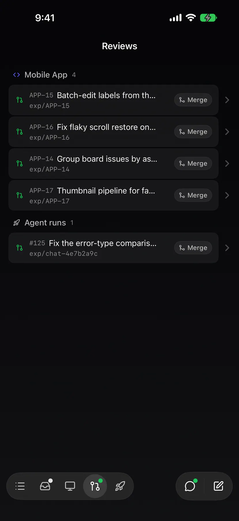 Reviews on iOS