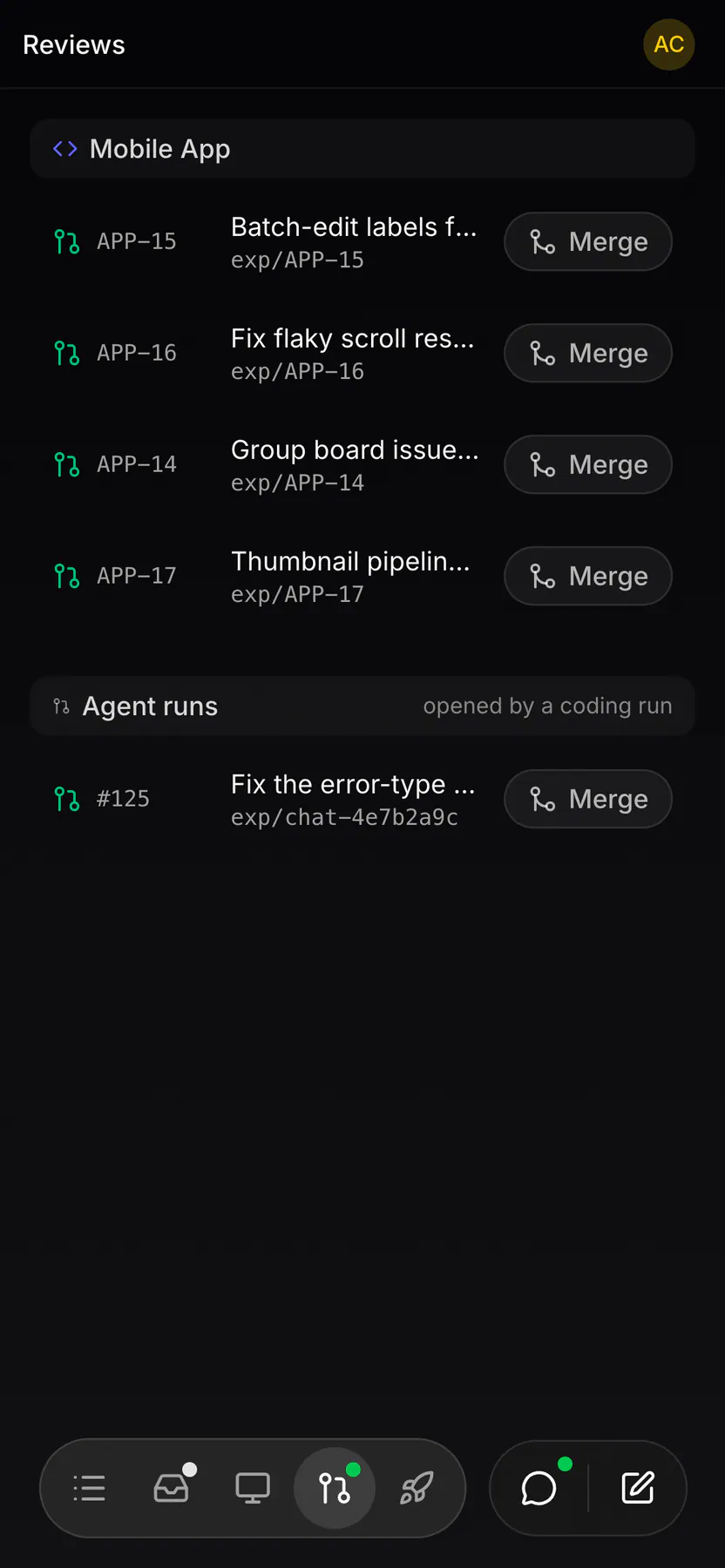 Reviews on Web mobile