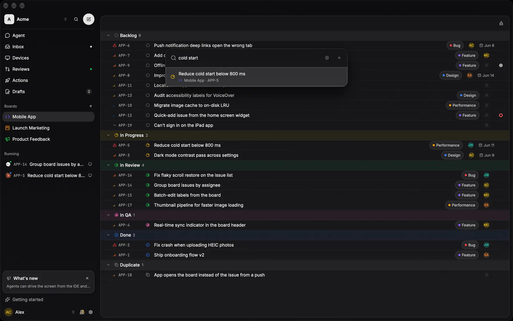 Search on Desktop