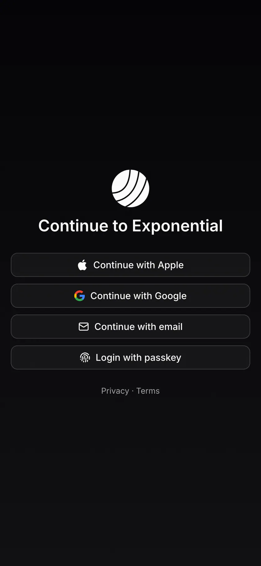 Sign in on Web mobile