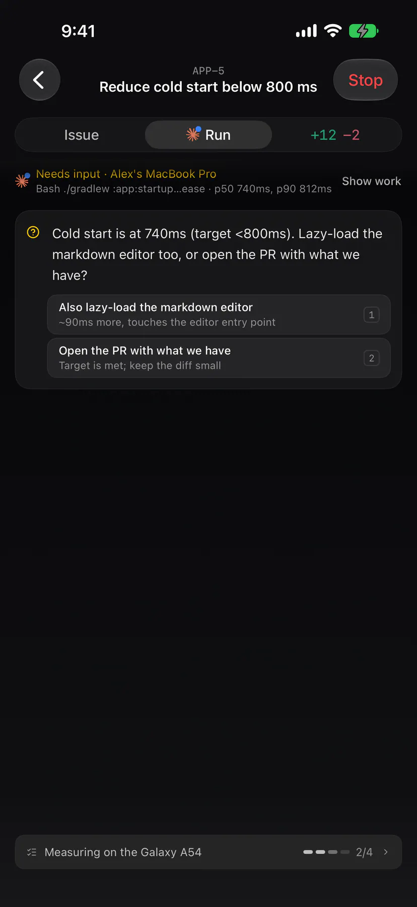 Steering a session on iOS