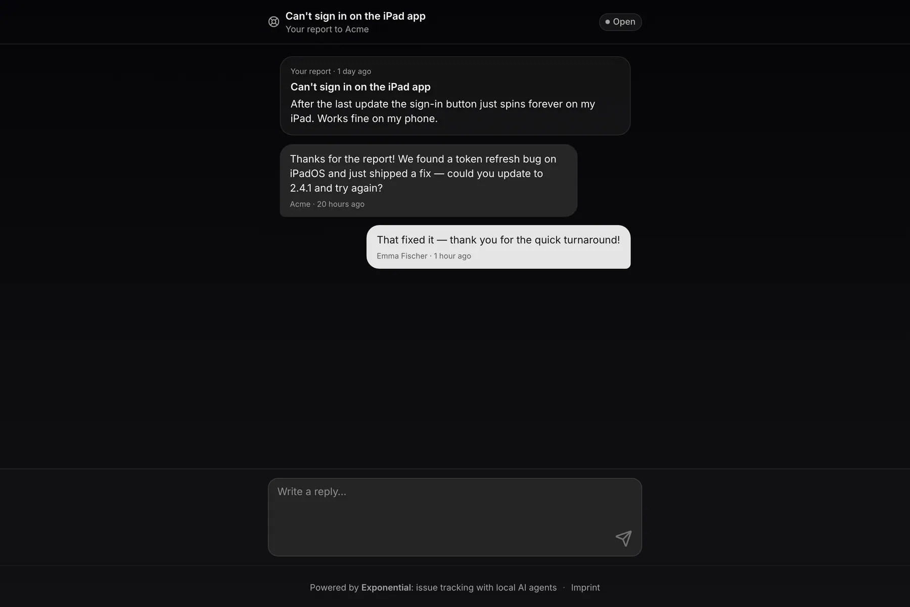 Reporter's conversation on Web